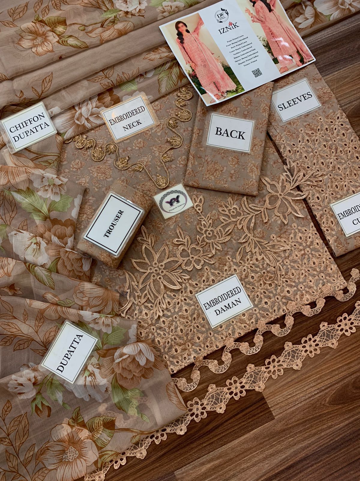 IZNIK Pure Lwan 3pc Embroidery 💯 %original