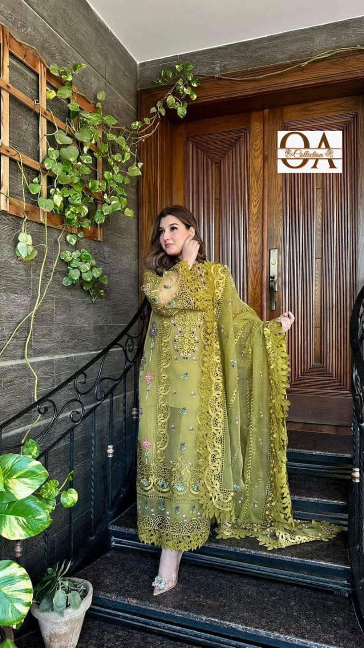 Embroidered Chikankari Front With Neck & Daman Patch